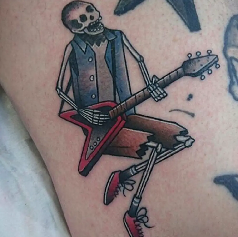  Skeleton Playing A Flying V (As You Do)